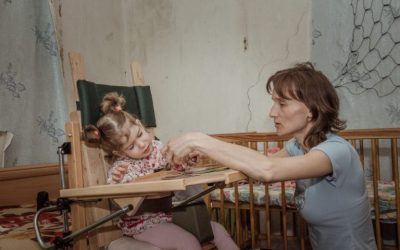 Alina ,3 y.o. Artyom, 6 and mother Elena