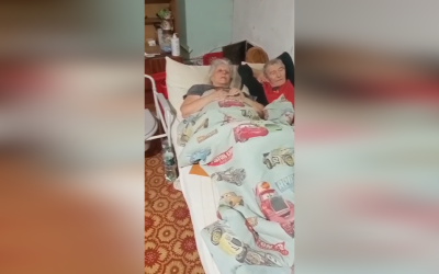 Disabled elderly people from Krasnohorivka