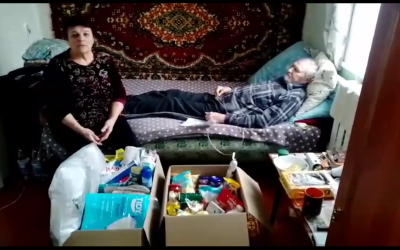 Ekaterina and disabled Alexandr from Myrnograd