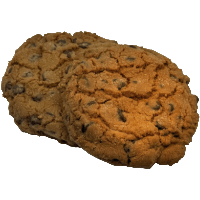 Two chocolate chip cookies from Kind House Ukraine Bakery.