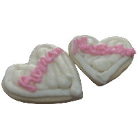 Frosted heart-shaped cookies from Kind House Ukraine Bakery.