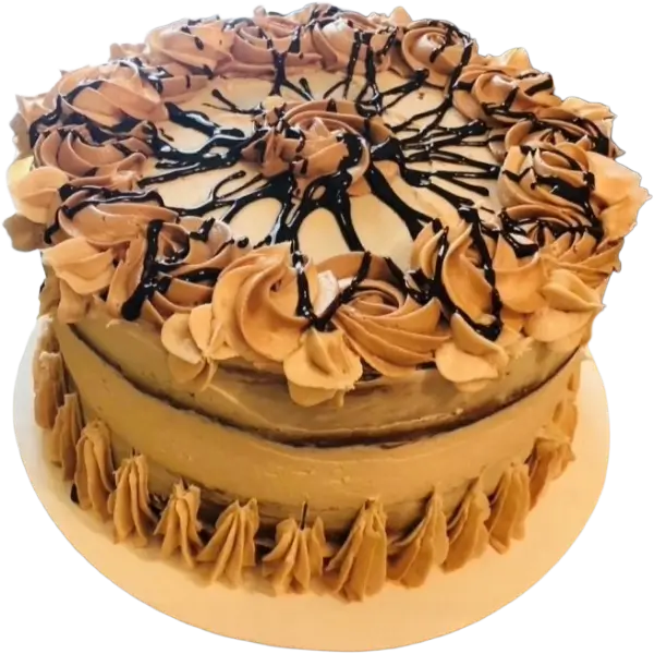 A mocha cake from Kind House Ukraine Bakery.